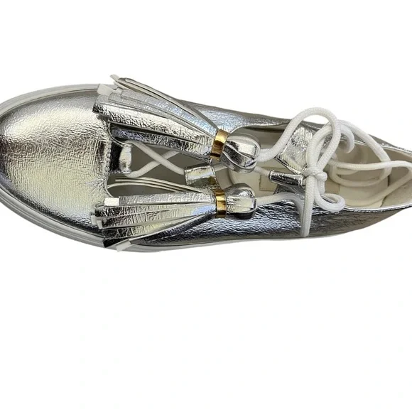 L' AUTRE CHOSE Lace-up sneakers Silver NWOT Size 39 - Picture 10 of 14